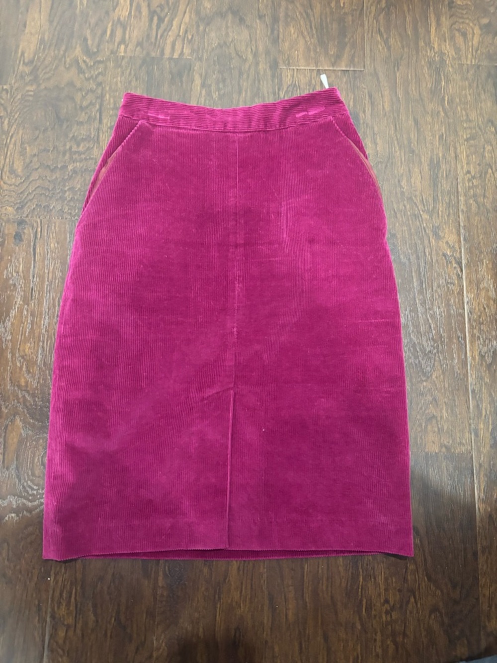 Babaton Magenta Corduroy Pencil Skirt
